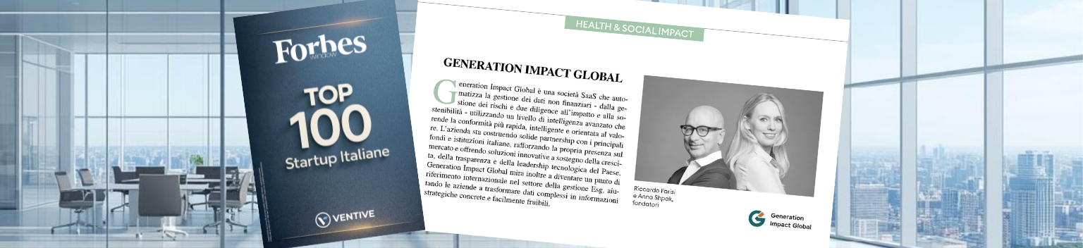 Generation Impact Global featured among Forbes Top 100 Italian Startups December 2025