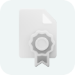 Icon of compliance, indicating regulatory readiness