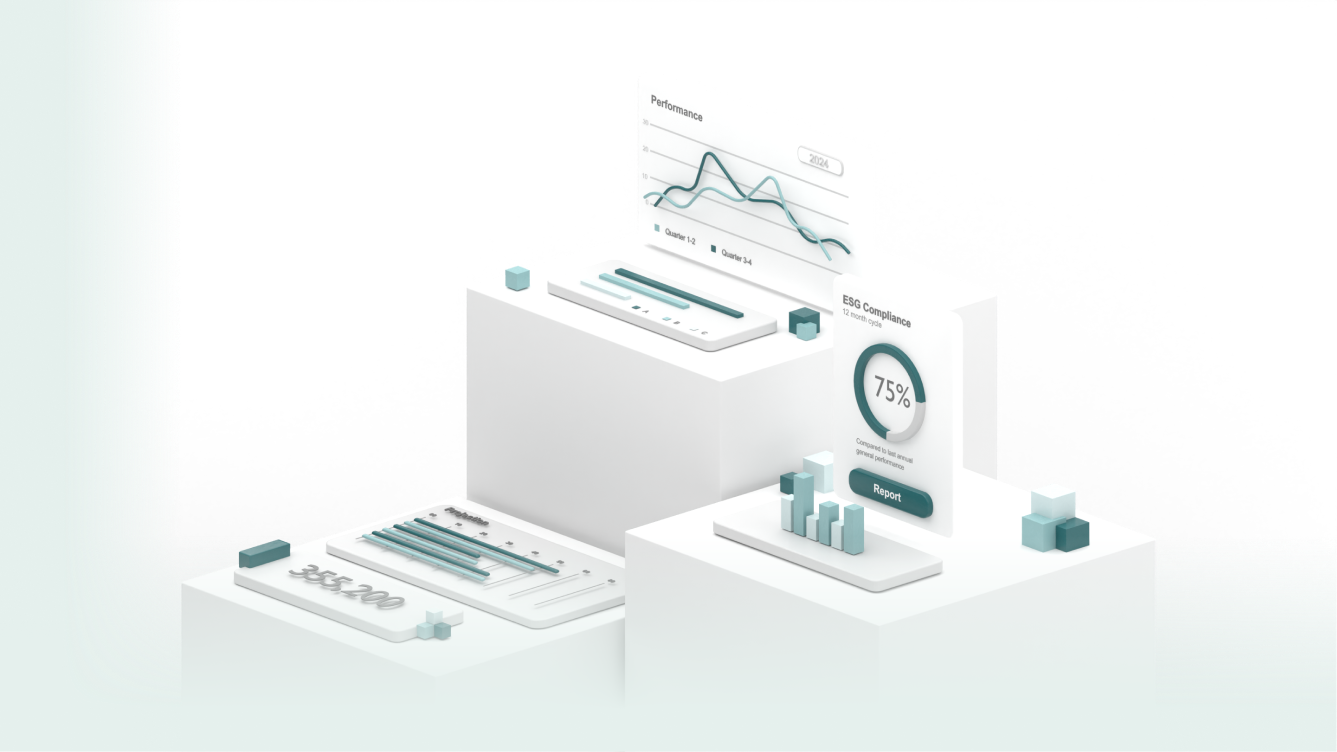 Illustration of Generation Impact Global's product platform, showcasing universal frameworks, regulatory compliance, and advanced tools