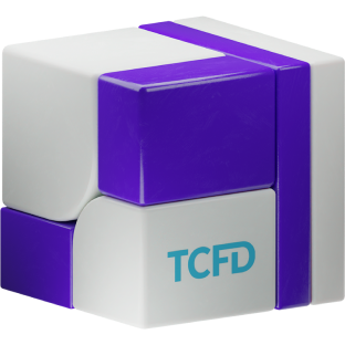 Icon representing TCFD, the Task Force on Climate-Related Financial Disclosures standard by Generation Impact Global